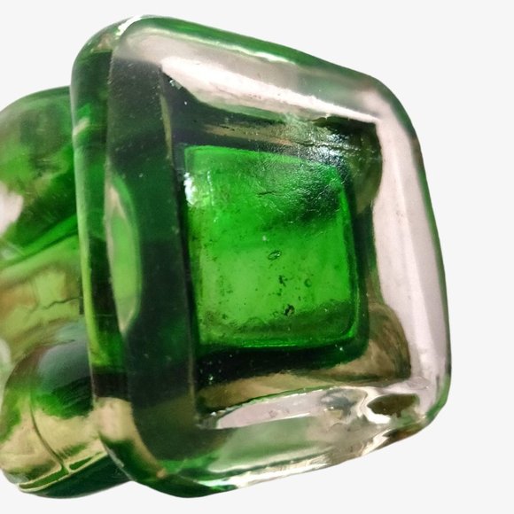 Vintage MCM Hand Blown Art Glass Twist Vase 11.5" - Picture 7 of 7